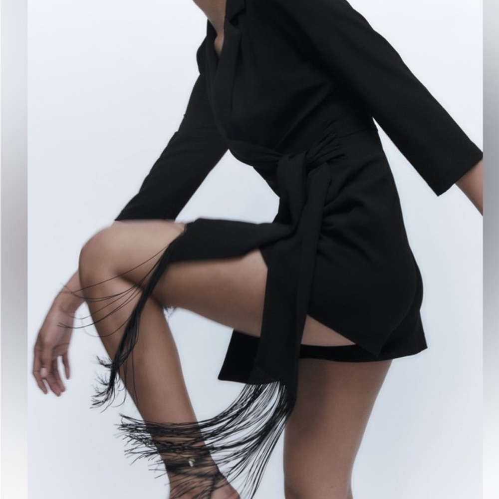 Zara Women's Black Playsuit-romper